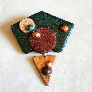 Bolo Tie Pendant Slide Geometric Modernist Southwestern Retro Artisan Unisex